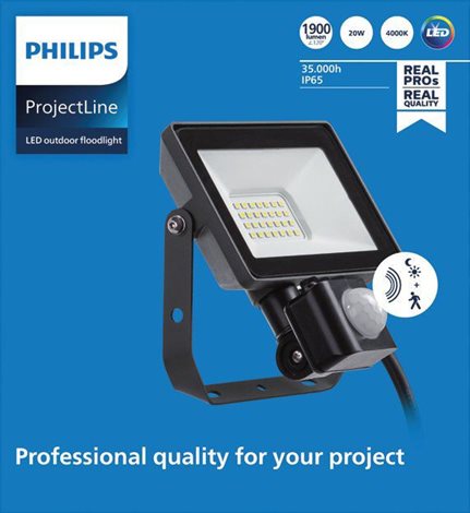 LED vodotěsný světlomet Projectline 20W 4000K Sensor 2