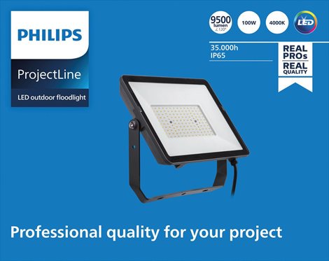 LED vodotěsný světlomet Projectline 100W 4000K 2