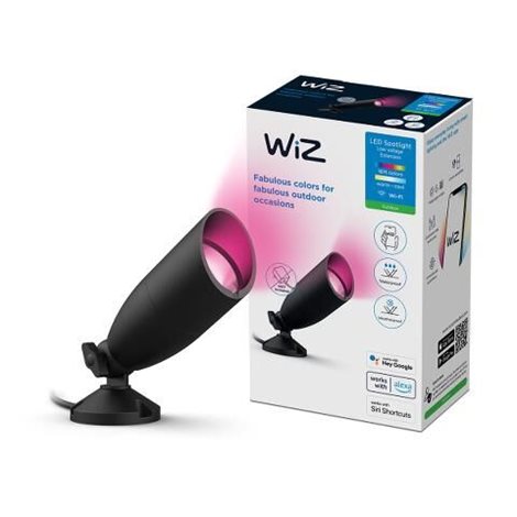 WiZ venkovní zemní spotové Low Voltage LED svítidlo 1x 5W 270lm 2700-5000K RGB IP44, černé 6