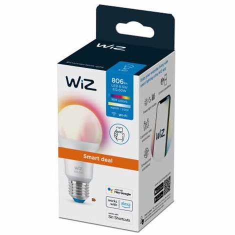 WiZ LED žárovka E27 A60 8,5W 806lm 2200K-6500K RGB, stmívatelná 4