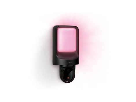 WiZ Wall nástěnné svítidlo s kamerou LED 10,5W 1250lm 2700K IP44, černé 1