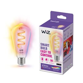 WiZ LED žárovka E27 ST64 6,3W 470lm 2200-6500K RGB IP20, stmívatelná