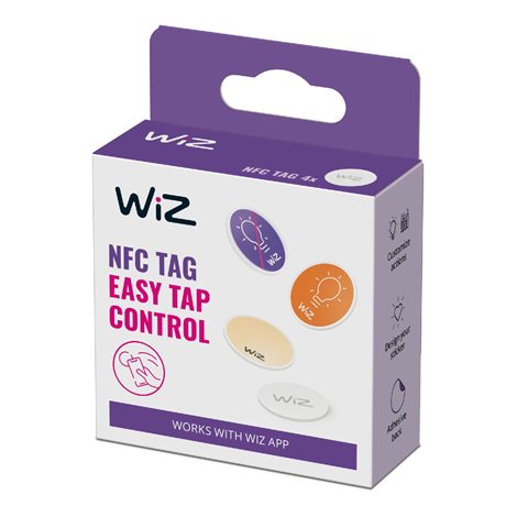 WiZ NFC štítky samolepící IP20, 4 kusy 2
