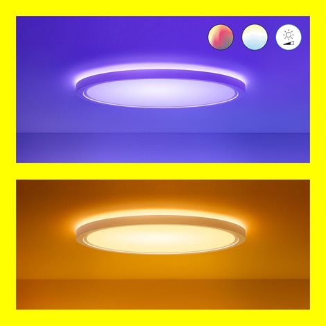 WiZ SuperSlim přisazené LED svítidlo 32W 3750lm 2700-6500K RGB IP20 54cm, bílé 5