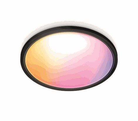 WiZ SuperSlim přisazené LED svítidlo 22W 2600lm 2700-6500K RGB IP20 42cm, černé 7