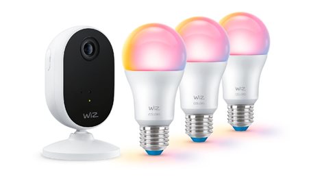 WiZ Home monitoring Starter kit 1x kamera + 3x E27 8,5W 806lm 2200-6500K RGB IP20 1