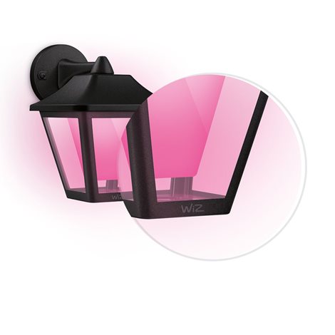 WiZ Wall nástěnné svítidlo LED 9,5W 1000lm 2700-5000K RGB IP44, stmívatelné 3