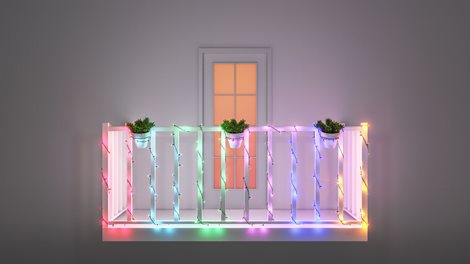WiZ vánoční osvětlení 15W  2700-5000K RGB 20m IP44, černé 2