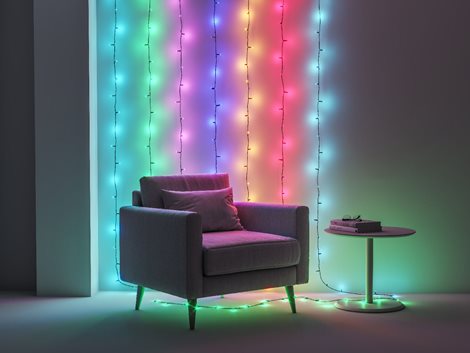 WiZ vánoční osvětlení 15W  2700-5000K RGB 20m IP44, černé 4