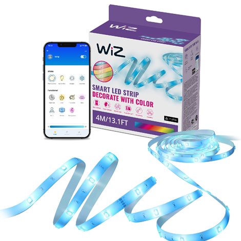 WiZ LED pásek 6,5W 2700-6500K RGB IP20 4m, stmívatelný 2