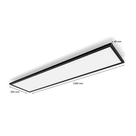 Hue WA Aurelle přisazený LED panel 39W 3750lm 2200-6500K IP20 120x30cm černý + ovladač 3