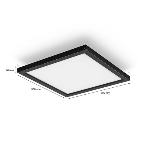 Hue WA Aurelle přisazený LED panel 1x19W 1940lm 2200-6500K IP20 30cm černý + ovladač 3