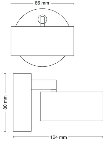 Bracia bodové svítidlo LED 5,5W 550lm 2700K IP20, bílé 3