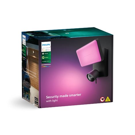 Hue Floodlight venkovní nástěnné svítidlo s kamerou LED 30,5W 2250lm 2000-6500K RGB IP44,černé 4