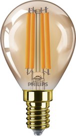 LED filament žárovka E14 P45 6W (40W) 470lm 1800K nestmívatelná, jantarová