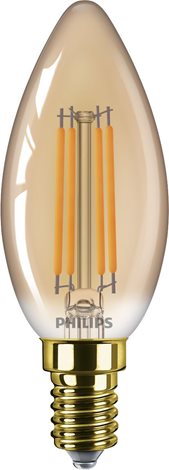 LED filament žárovka E14 B35 3,1W (25W) 250lm 1800K nestmívatelná, jantarová 1
