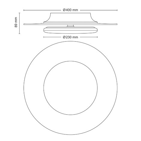Garnet CL580 stropní svítidlo LED 30W 3100lm 2700K 40cm IP20, bílé 6