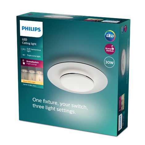 Garnet CL580 stropní svítidlo LED 30W 3100lm 2700K 40cm IP20, černé 6