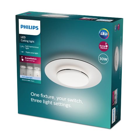 Garnet CL580 stropní svítidlo LED 30W 3400lm 4000K 40cm IP20, černé 6