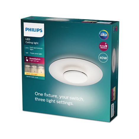 Garnet CL580 stropní svítidlo LED 40W 4200lm 2700K 50cm IP20, černé 4