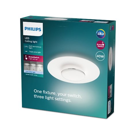 Garnet CL580 stropní svítidlo LED 40W 4400lm 4000K 50cm IP20, bílé 5