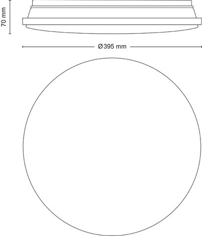 Wincel CL630 stropní svítidlo LED 24W 2500lm 2700-6500K 40cm IP20, bílé + ovladač 3