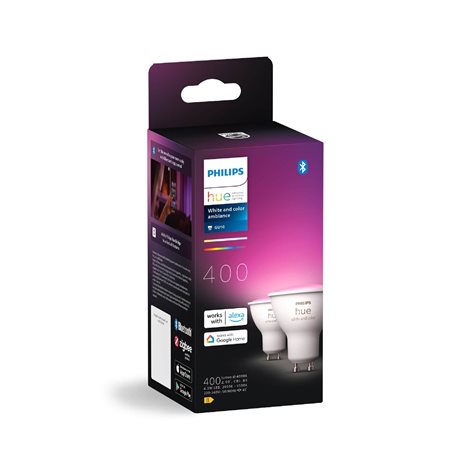 Hue sada 2x LED žárovka WACA GU10 4,2W 400lm 2000K-6500K RGB CRI80 IP20 2