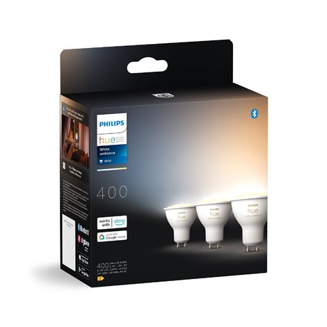 Hue WA sada 3x žárovka LED GU10 4,2W 400lm 2200-6500K CRI80 IP20 2