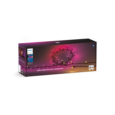 Hue FESTAVIA světelný řetěz 28W 2000-6500K RGB 40m IP54, černý 3
