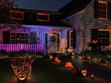 Hue FESTAVIA světelný řetěz 28W 2000-6500K RGB 40m IP54, černý 6