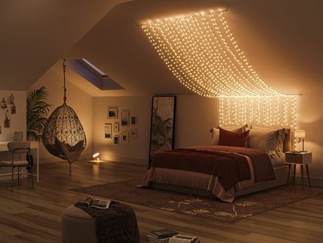 Hue FESTAVIA světelný řetěz 28W 2000-6500K RGB 40m IP54, černý 7