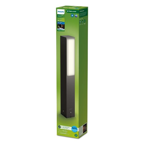 Stratosphere UltraEfficient venkovní sloupkové LED svítidlo 3,8W 800lm 4000K 44cm IP44, antracitové 3