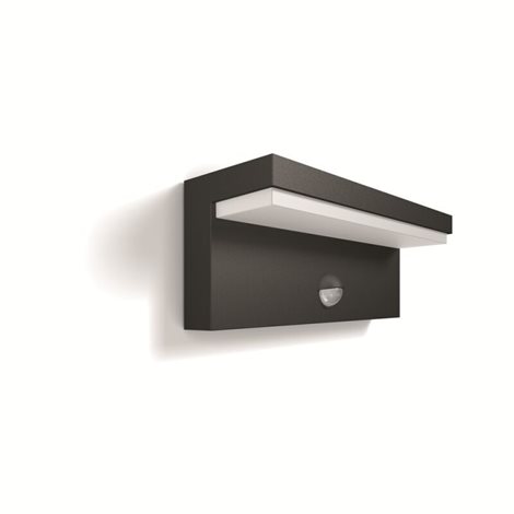 Bustan UltraEfficient venkovní nástěnné svítidlo se senzorem LED 3,8W  lm 2700K IP44, antracitové 1