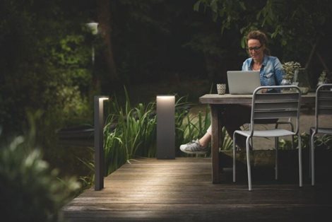 Bustan UltraEfficient venkovní sloupkové LED svítidlo 3,8W  lm 2700K 77cm IP44, antracitové 3