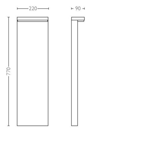 Bustan UltraEfficient venkovní sloupkové LED svítidlo 3,8W  lm 2700K 77cm IP44, antracitové 5
