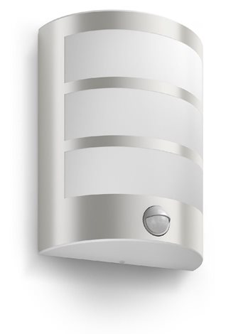 Python UltraEfficient venkovní nástěnné svítidlo se senzorem LED 3,8W 800lm 2700K IP44, nerezové 1