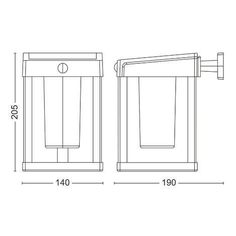 Camill UltraEfficient solární venkovní nástěnné LED svítidlo 1,4W 250lm 3000K IP44, černé 4