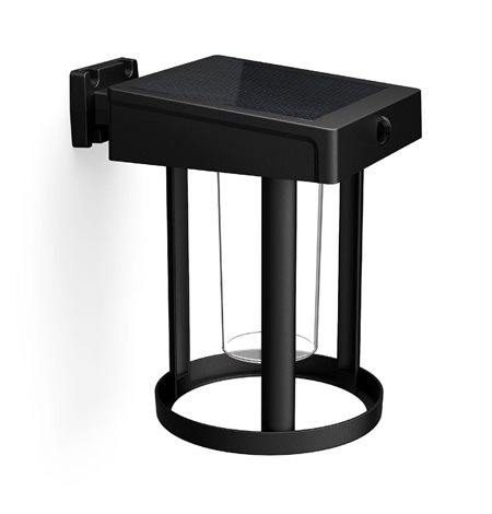 Camil UltraEfficient solární venkovní nástěnné LED svítidlo 1,4W 250lm 3000K IP44, černé 1