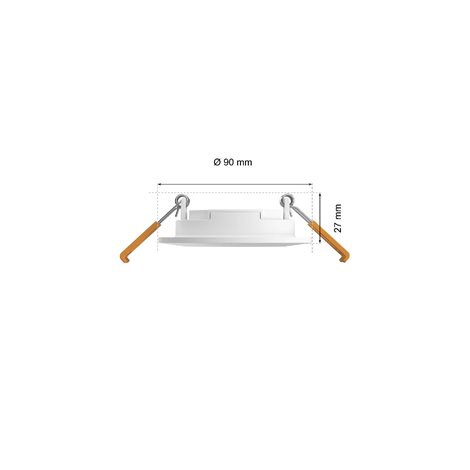 Hue WCA Slim koupelnové zápustné svítidlo LED 8,3W 750lm 2200-6500K RGB 9cm kulaté IP44, bílé 3