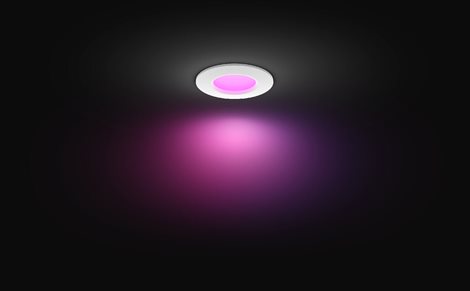 Hue WCA Slim koupelnové zápustné svítidlo LED 8,3W 750lm 2200-6500K RGB 9cm kulaté IP44, bílé 8