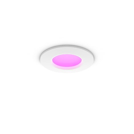 Hue WCA Slim koupelnové zápustné svítidlo LED 8,3W 750lm 2200-6500K RGB 9cm kulaté IP44, bílé 9