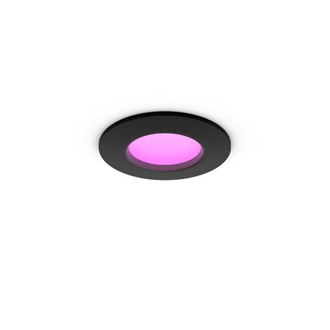 Hue WCA Slim koupelnové zápustné svítidlo LED 8,3W 790lm 2200-6500K RGB 9cm kulaté IP44, černé 8