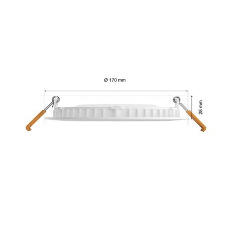 Hue WCA Slim L zápustné svítidlo LED 12W 980lm 2200-6500K RGB CRI80 17cm kulaté IP44, bílé 3