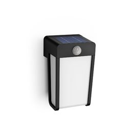 Shroud solární venkovní nástěnné LED svítidlo 2,3W 250lm 2700K IP44, černé