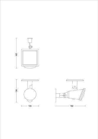 Jivix solární venkovní nástěnné LED svítidlo 1,4W 150lm 2700K IP44, černé 3