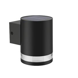 Fyce solární venkovní nástěnné LED svítidlo 1,5W 200lm 2700K IP44, černé