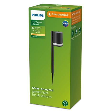 Fyce solární venkovní zemní LED svítidlo 1,5W 200lm 2700K IP44, černé 2