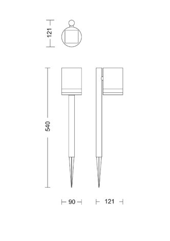 Fyce solární venkovní zemní LED svítidlo 1,5W 200lm 2700K IP44, černé 3