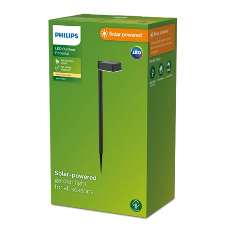 Vynce solární venkovní zemní LED svítidlo 1,5W 200lm 2700K IP44, černé 2