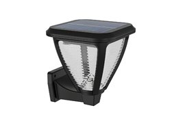 Vapora solární venkovní nástěnné LED svítidlo 1,5W 200lm 2700K IP44, černé